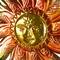 26" Stainless Steel Metal Sun Face Home Wall Décor